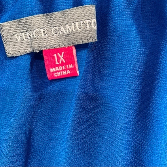 VINCE CAMUTO COBALT BLUE FLUTTER SHORT SLEEVE NWOT - Picture 6 of 7